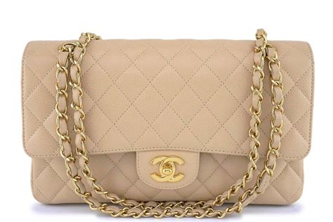 beige chanel bag caviar